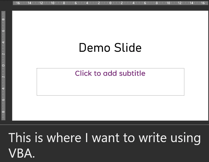 Slide notes area in PowerPoint