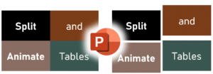 Split and Animate table - Animate PowerPoint table macro poster