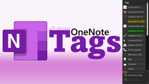 OneNote tags video poster