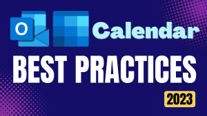 Outlook Calendar best practices poster