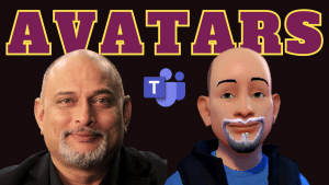 Teams avatars poster showing dr nitin and his avatar side by side
